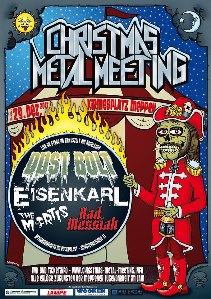 KulleMetal's tweet photo. Nur noch 50 Tickets fürs #Christmas #Metal #Meeting #Meppen 2017
Bestell jetzt
https://t.co/p1Skf0DwwE
#emsland #radmessiah #dustbolt #cmm17 https://t.co/NwX0kJFGbX