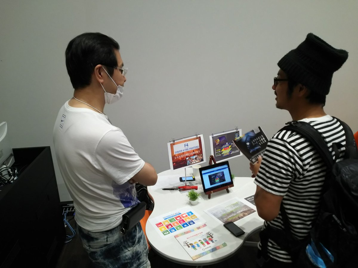 Our lovely showcases! <a href="/NASA/">NASA</a> <a href="/spaceapps/">NASA International Space Apps Challenge</a> #OSAKA #hackathon #summervacation