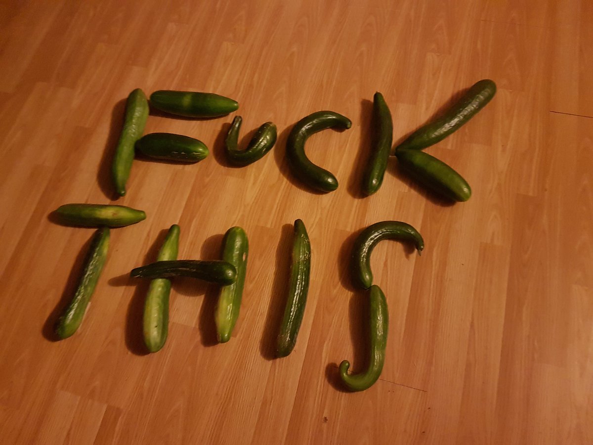 Karri_Lyn's tweet photo. When it's hot as hell and you have to make pickles! 😂 #freshcucumbers #gardening  #toohot https://t.co/pnaXMtATYH