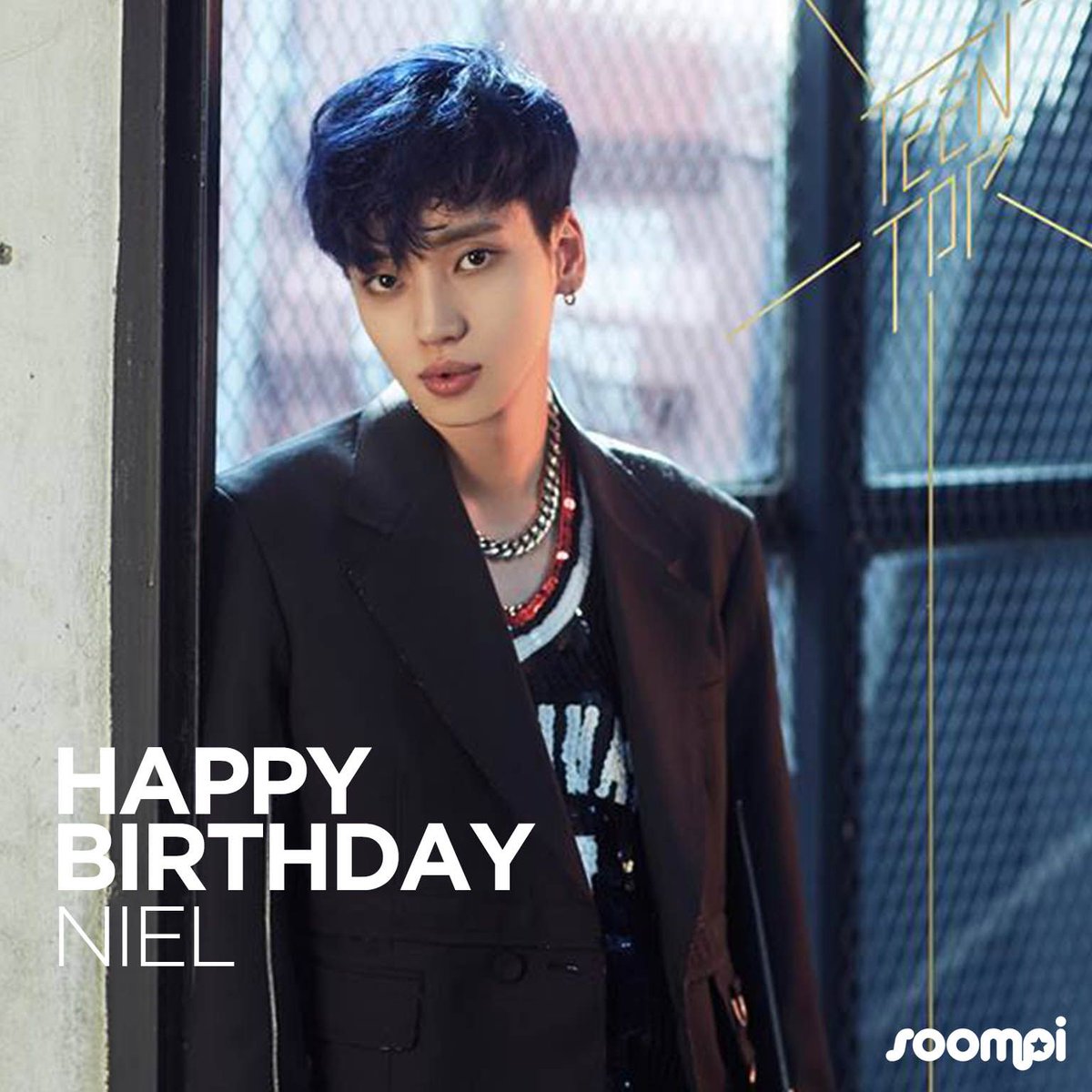 soompi's tweet photo. Happy Birthday to #TeenTop's Niel! #HappyNielDay  🎉  Catch up with him: https://t.co/ZM3j9SkVij https://t.co/7rDIvF0iYw
