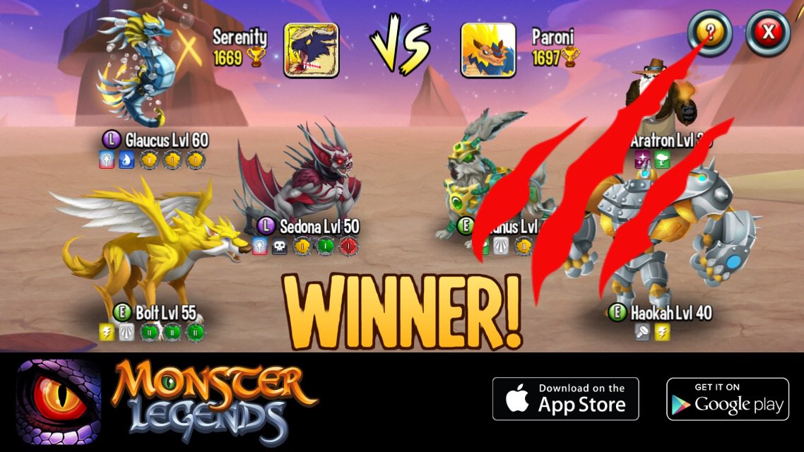 TrinityNightsh1's tweet photo. I rule at the Monster Legends Arena! If you dare to challenge me, start collecting monsters! https://t.co/CVBz4Ir82c https://t.co/wyodOaXd7G