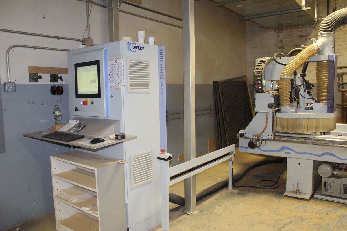 Megavisioninc's tweet photo. Behind-the-scenes photo of our CNC Router, which automatically makes complex cuts to pieces of wood! https://t.co/u6TqoCdU3B