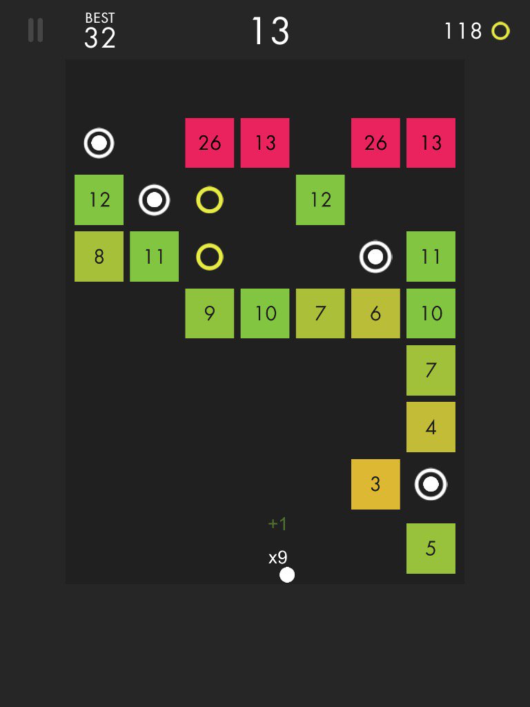Playing Ballz. It is awesome. My best score is 32. Can you beat my score? Get Ballz here itunes.apple.com/app/ballz/id11…