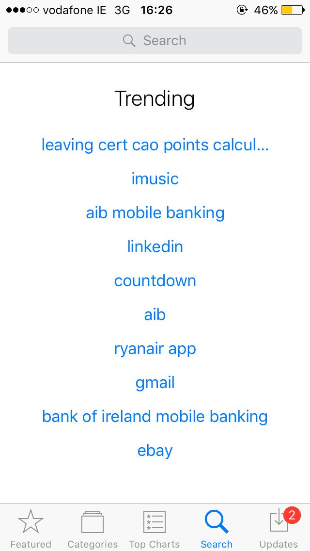 Lmao at the top trending search on the App Store
