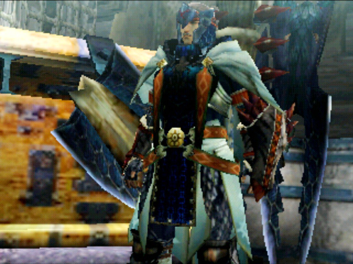 カナイ 雑多な人 中身オッサンです そんなgxミラルーツ一式 小ッさいミラルーツみたいな外見にナルガ素材ガンスでは見た目的に厳しいので 全身の見た目合成する事に その結果 中身は同じでも外見は大きく変わりましたねぇw しかしナルガxヘルムと剣士