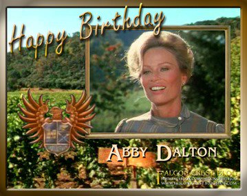 Happy birthday Abby Dalton    