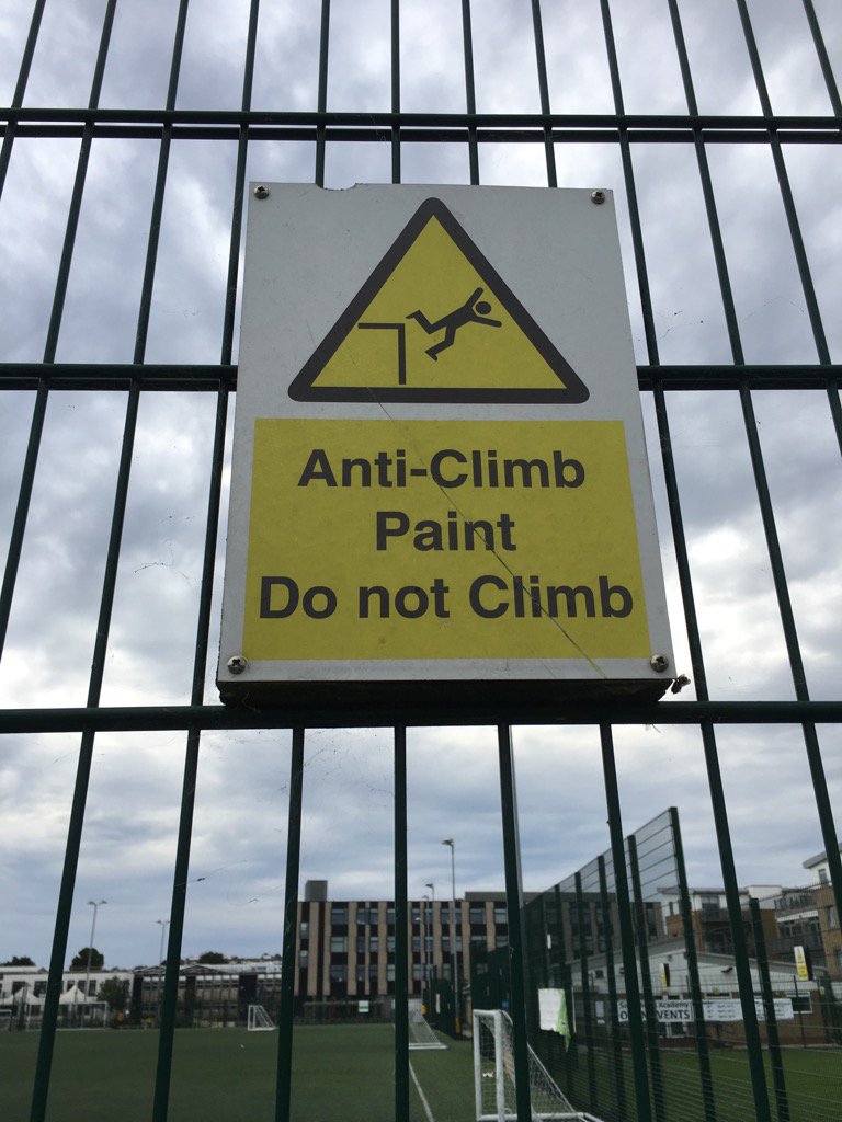 In case you can't figure out what they're implying when they write "Anti-Climb Paint"...