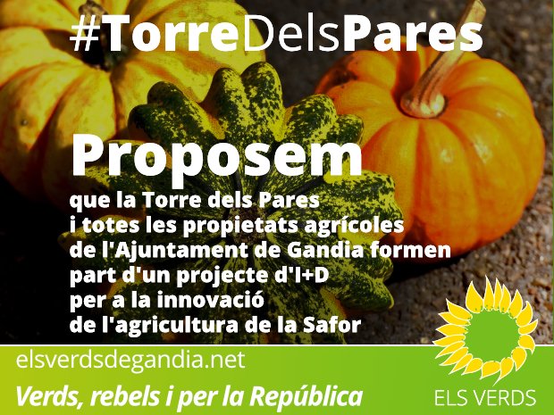 .@Podemos_Gandia dona suport a la proposta d projecte d’I+D per a la innovació d l’agricultura en la #TorreDelsPares
facebook.com/podemosgandia/…