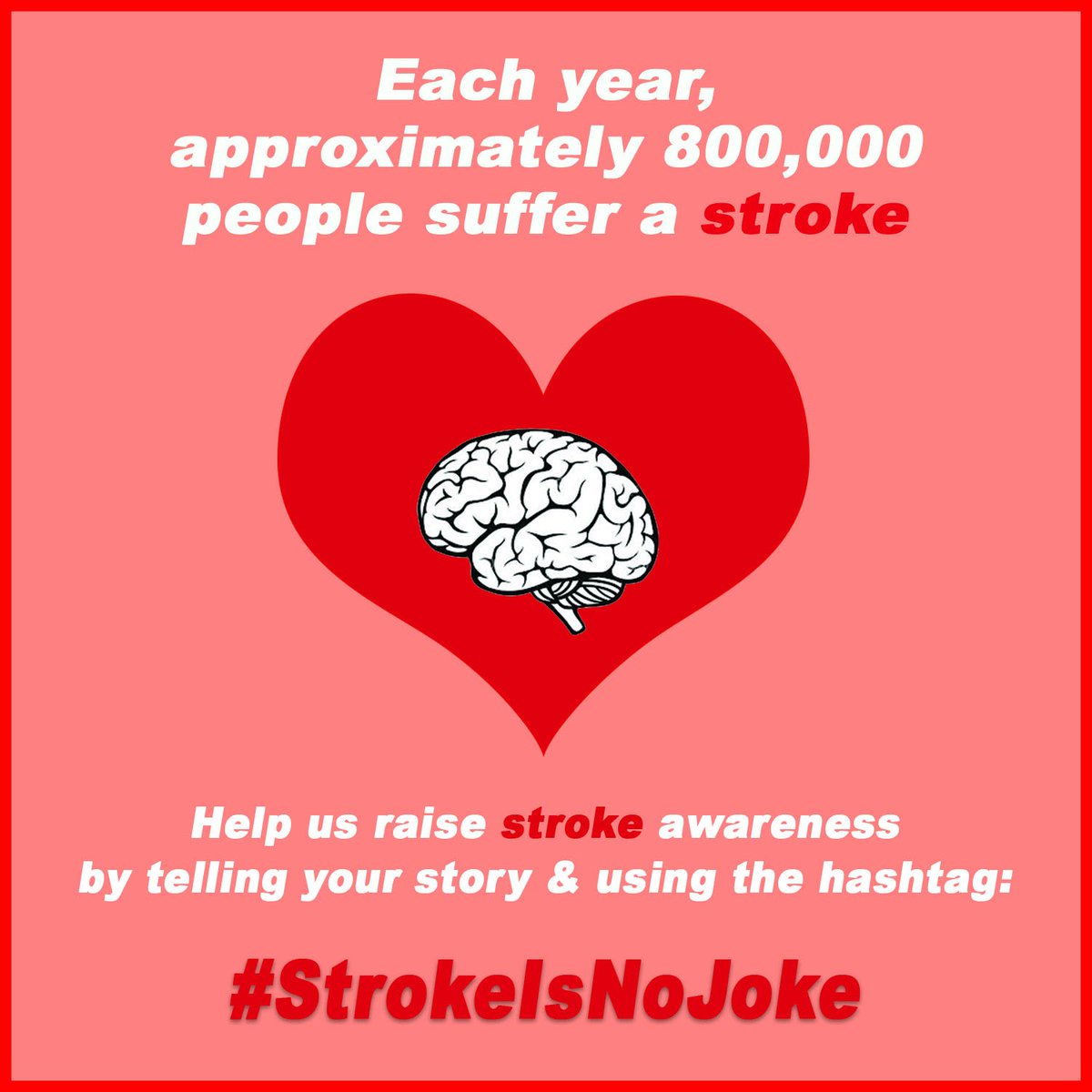 HANDSFTHEART's tweet photo. It's DAY 2 of our #Stroke campaign! Did you know 800,000 people are affected by Stroke every year? #StrokeIsNoJoke https://t.co/fmpaEgH7HP
