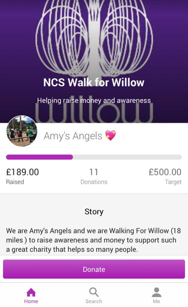 ashleefro's tweet photo. Almost at our Β£200 goal #NCS @NCS #WalkForWillow https://t.co/c8nK63Uq6p