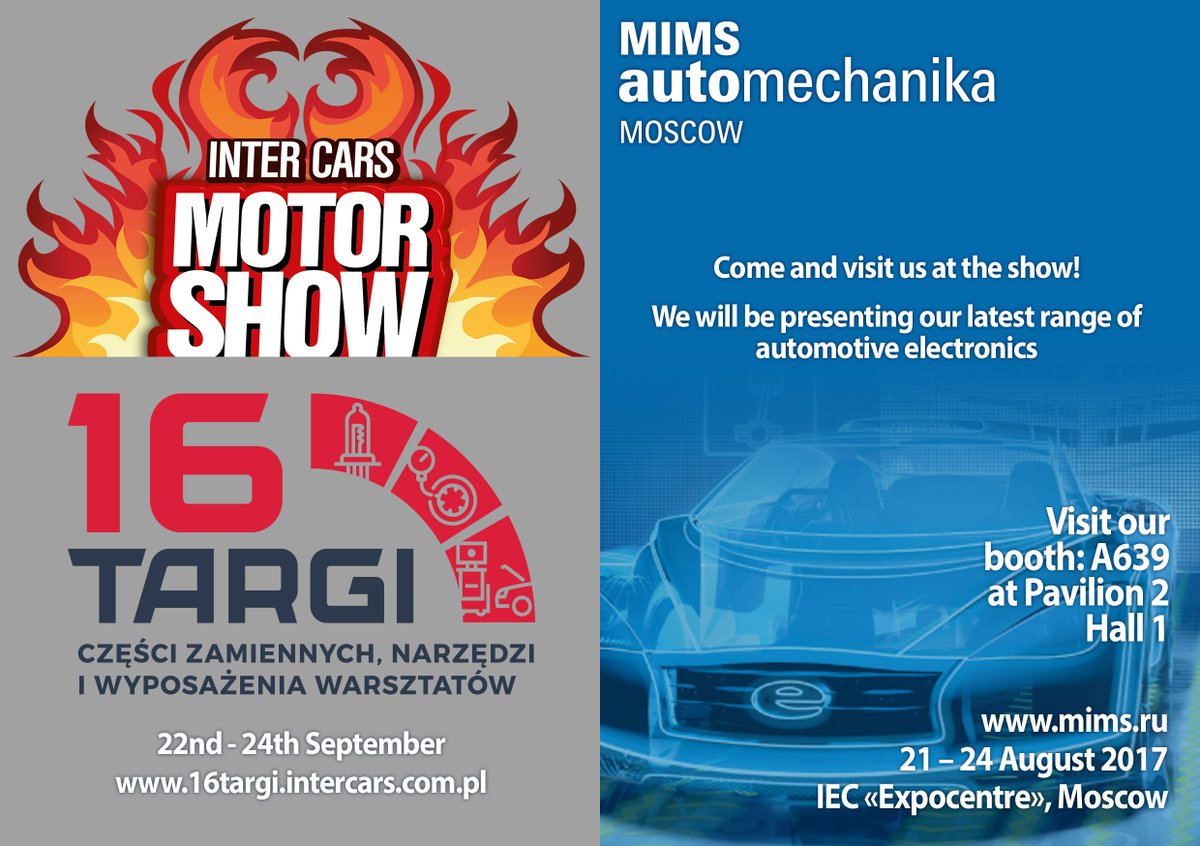 TPMSZONE's tweet image. We are appearing at two major #EasternEuropean #automotive #exhibitions. Visit mobiletron.co.uk  for all our events!