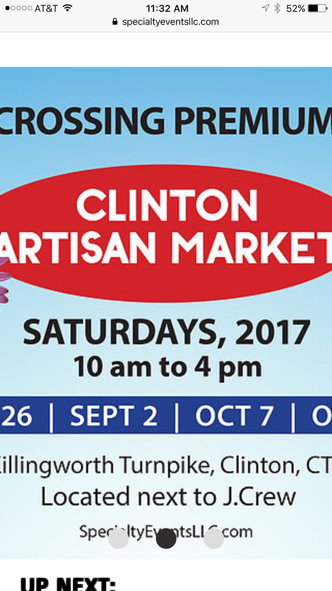 specialtyevnts's tweet photo. Call for Artists: sat 8/26 10-5 Clinton Crossing Premium Outlets tax free week..v. busy time! https://t.co/aZUJ2Rixig https://t.co/ZOsRNZdfNv