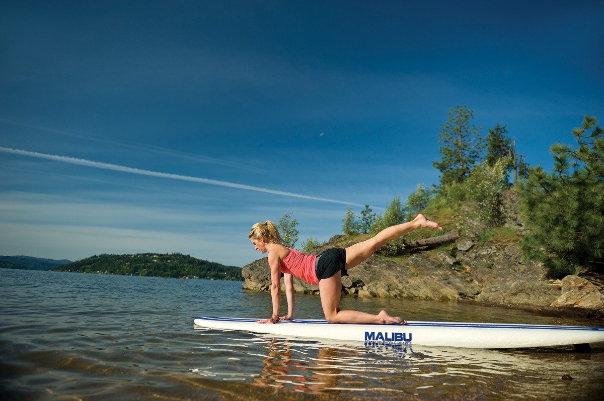 Yoga becomes just that much more peaceful when enjoyed on the calm waters of Lake Coeur d'Alene... #cdamemories