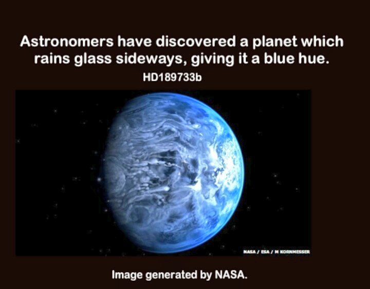 EshuTrivedi's tweet photo. There's a "blue marble" alien planet just 63 light-years from Earth, that rain molten glass. https://t.co/04LtoDOYSV