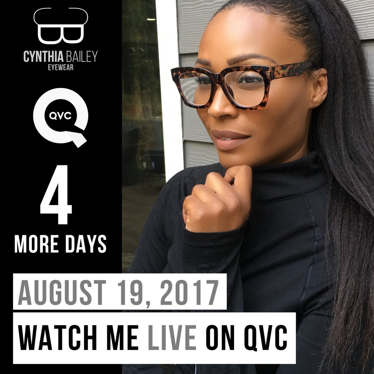 Cejon_Accessory's tweet photo. π₯ Countdown! 4 days stay tuned!π₯
#CountdowntoQVC #CynthiaBaileyEyewear #fashionblogger #shopping #ad #promo https://t.co/Kp5Tq0jzLZ