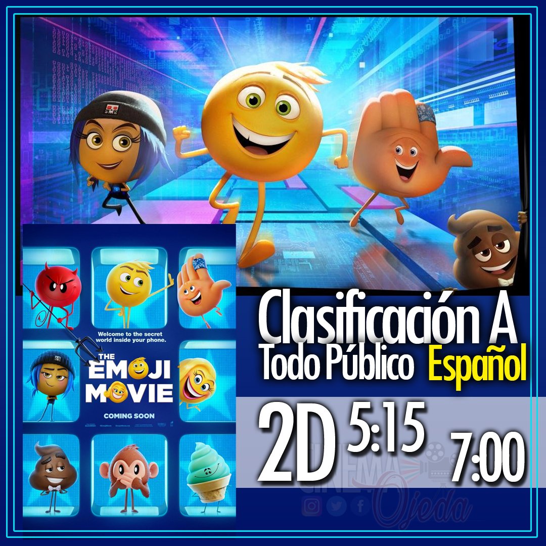 CinemaOjeda's tweet photo. Ya conoces nuestra cartelera para el resto de la semana? Te esperamos a partir de la 1pm en nuestras taquillas! https://t.co/Skd9fXbl7U