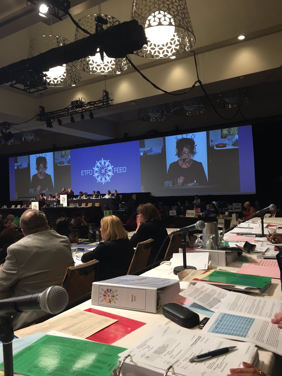 TaniaJKerr's tweet image. #ETFO GS Sharon O&apos;Halloran  delivers her report at #ETFOAM2017 &quot;our work is not done&quot; #femtor #respect #loveher #hardestworkeriknow