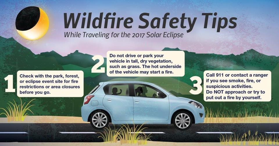 Check out these #Eclipse2017 Wildfire Safety Tips from <a href="/IdahoFirewise/">Idaho Firewise</a>. Remember to #KnowB4YouGo! 🔥 #OneLessSpark