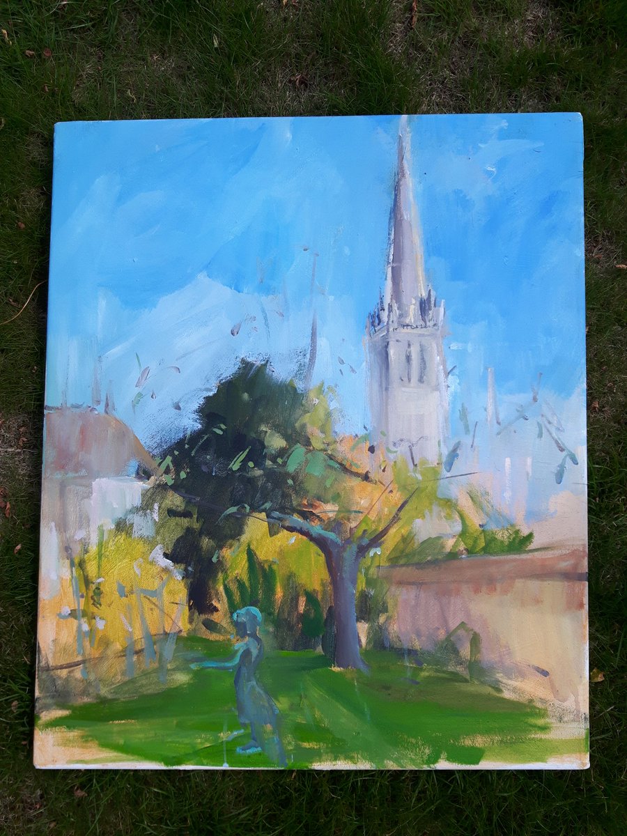AngelaCorbenArt's tweet photo. Pausing here.. #Arundells #CathedralClose Challenging and exciting view Thankyou #PlainArts Salisbury great project #Salisbury #Artists https://t.co/P31nlUq5D5