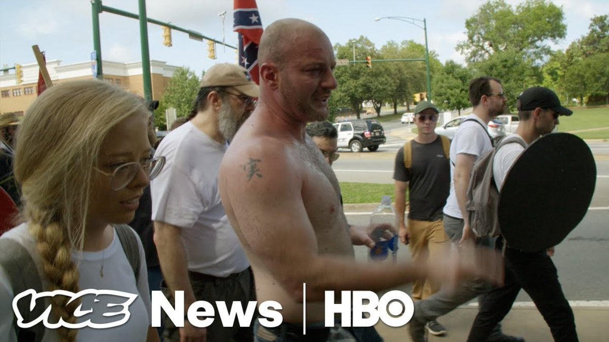 VICE's tweet image. Watch @vicenews&apos; full report from the front lines in Charlottesville: bit.ly/2vF1oh1