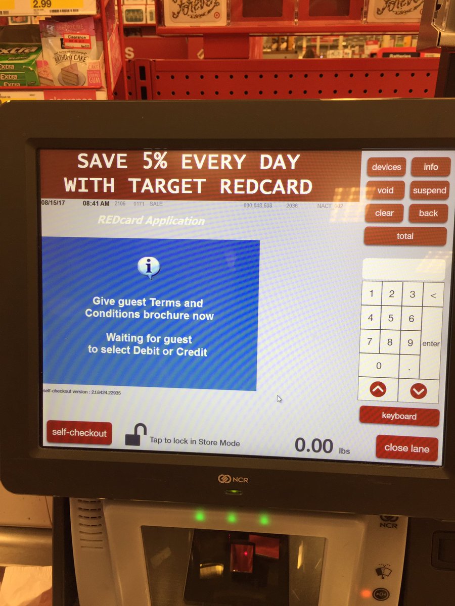 Was able to play around with the new user-friendly #selfcheckout software this morning! The #REDCard signup ability is pretty neat too!!