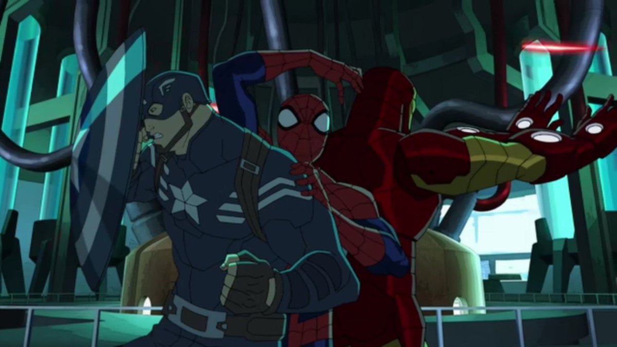 FlagManCap's tweet image. "Hey kid.. We heard you could use some help." Cap And Iron Man go back to back squishing Peter between them

#OpenRp #SpiderMan