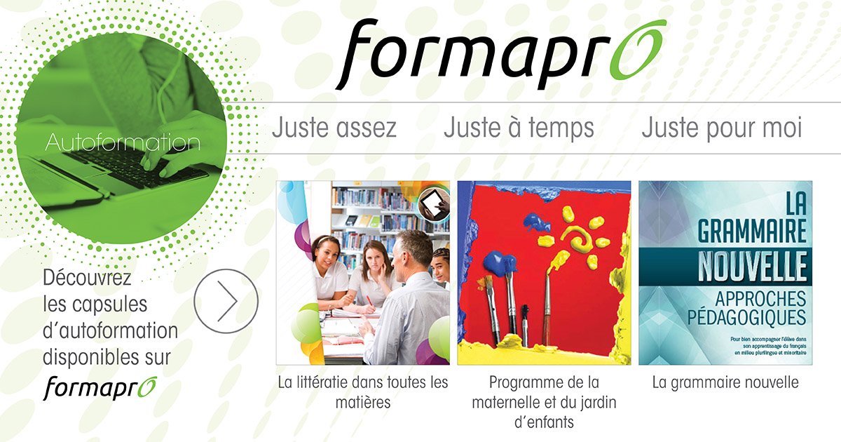 LeCentrefranco's tweet photo. Enseignant(e)s : Profitez des dernières semaines de l'été pour découvrir les #autoformations dispo sur #formaprO! https://t.co/gJmLEGkCSf https://t.co/Yy1NDoYBy3