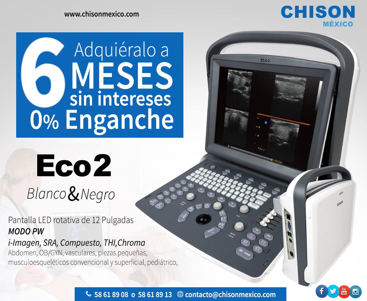 MexicoChison's tweet photo. #Ultrasonido #CHISON ECO2 a 6 MSI / 0 Enganche 🚚 ENTREGA INMEDIATA!
☎️ 5861 8908 📬 contacto@chisonmexico.com

#Ginecología #Veterinaria #MVZ https://t.co/xbptzQB47J