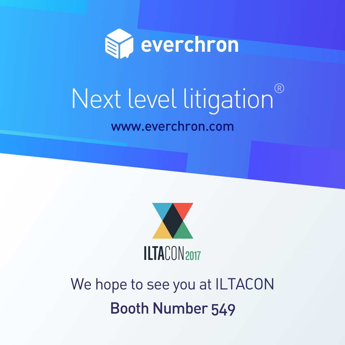 Looking forward to seeing everyone at #ILTACON. Swing by our booth #549 to say hello, see a demo, &amp; pick up an Everchron fidget spinner!