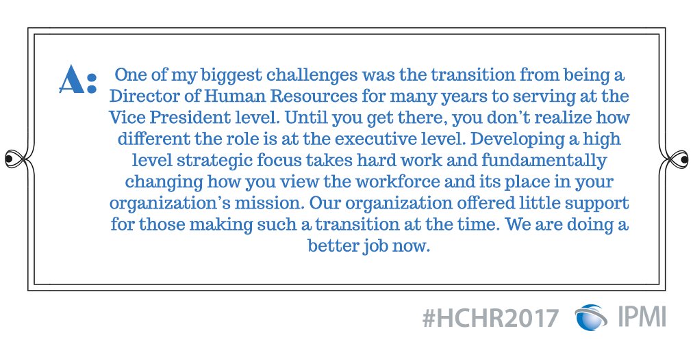 ipmi_online's tweet photo. Q1: What is the biggest obstacle youโve faced along your career path? #HCHR2017 2/5 https://t.co/fDYnXIrI7G