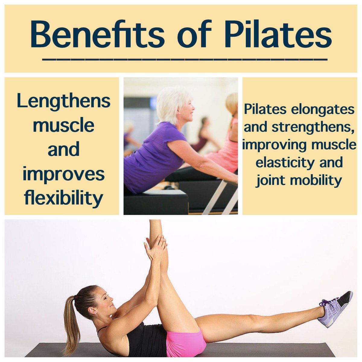 RiseAndShineKC's tweet photo. Here's a couple of more benefits of Pilates!  Come try it!  

#RiseAndShineKC #CoreStrength #ImprovedFlexibility https://t.co/RjiBhCqv7W