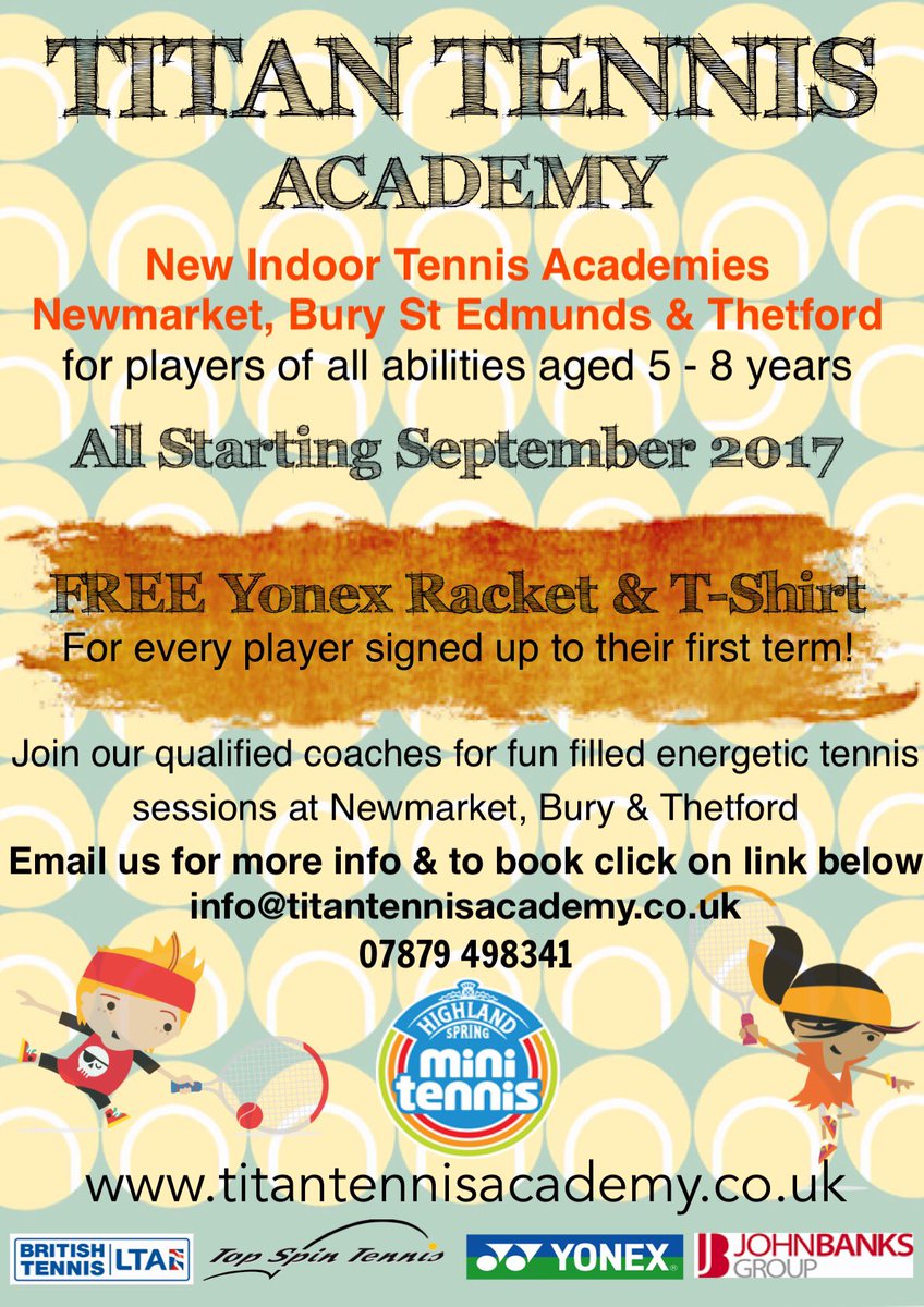 Very excited to announce our Titan Tennis Project Red, clubspark.lta.org.uk/TitanTennisAca… @topspintennisuk @LTAEastRegion <a href="/LTASuffolk/">Suffolk LTA</a> @norfolktennis