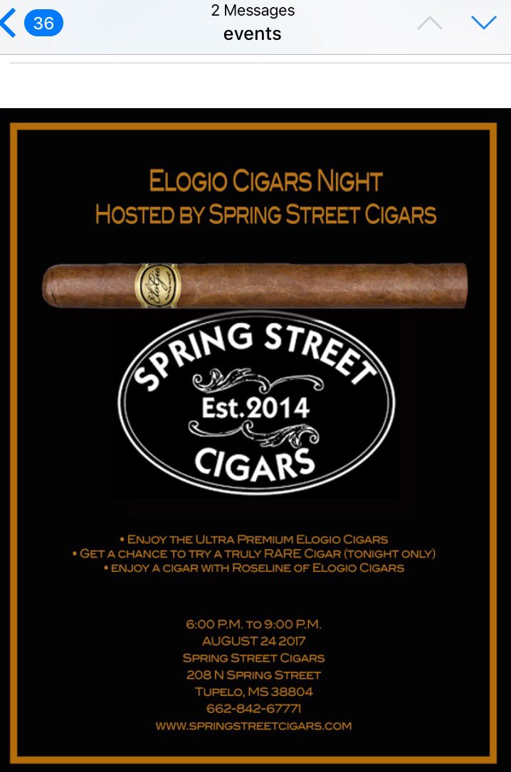 Join us!  <a href="/SpringStCigars/">Spring Street Cigars</a> <a href="/CigarEvents/">CigarEvents.com #DOGE #DOGEARMY</a> #ElogioCigars #CIGARS #NowSmoking #bolt #cigardojo