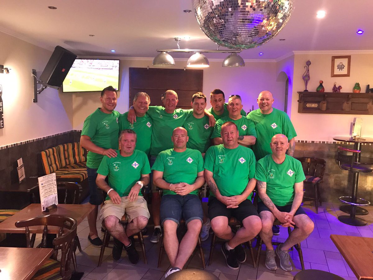 The lads from the smithfield Bar golf Society in their printed #ontour tees

Trip fell same time as <a href="/NorthernIreland/">Northern Ireland</a> match 
#golfsociety