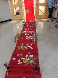 TEK_Elem's tweet photo. The Red Carpet was prepared for our super start teachers at Kerns! Welcome back teachers! https://t.co/PmvTEOCQ8r