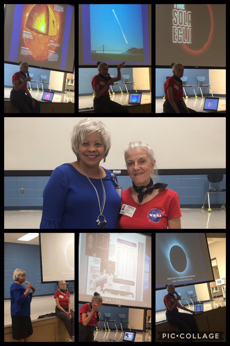 Solar Scientist from <a href="/NASA/">NASA</a> , Mitzi Adams, visited <a href="/FarleyHSV/">Farley Elementary</a> yesterday to talk about the eclipse and how to safely view it! #gatehsv <a href="/HSVk12/">Huntsville City Schools</a>