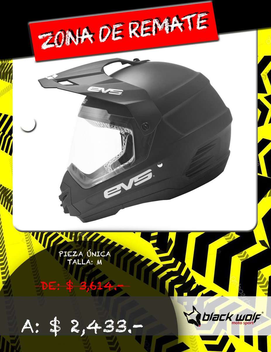 blackwolfmotosp's tweet photo. ¡¡¡MEGA PROMOCIONES EN EVS SPORTS!!! Ultimas tallas. Aprovecha la Zona de Remates en Black Wolf Moto Sport #ride2adv #bewolf #zonaderemates https://t.co/Qv9FYyf8FM