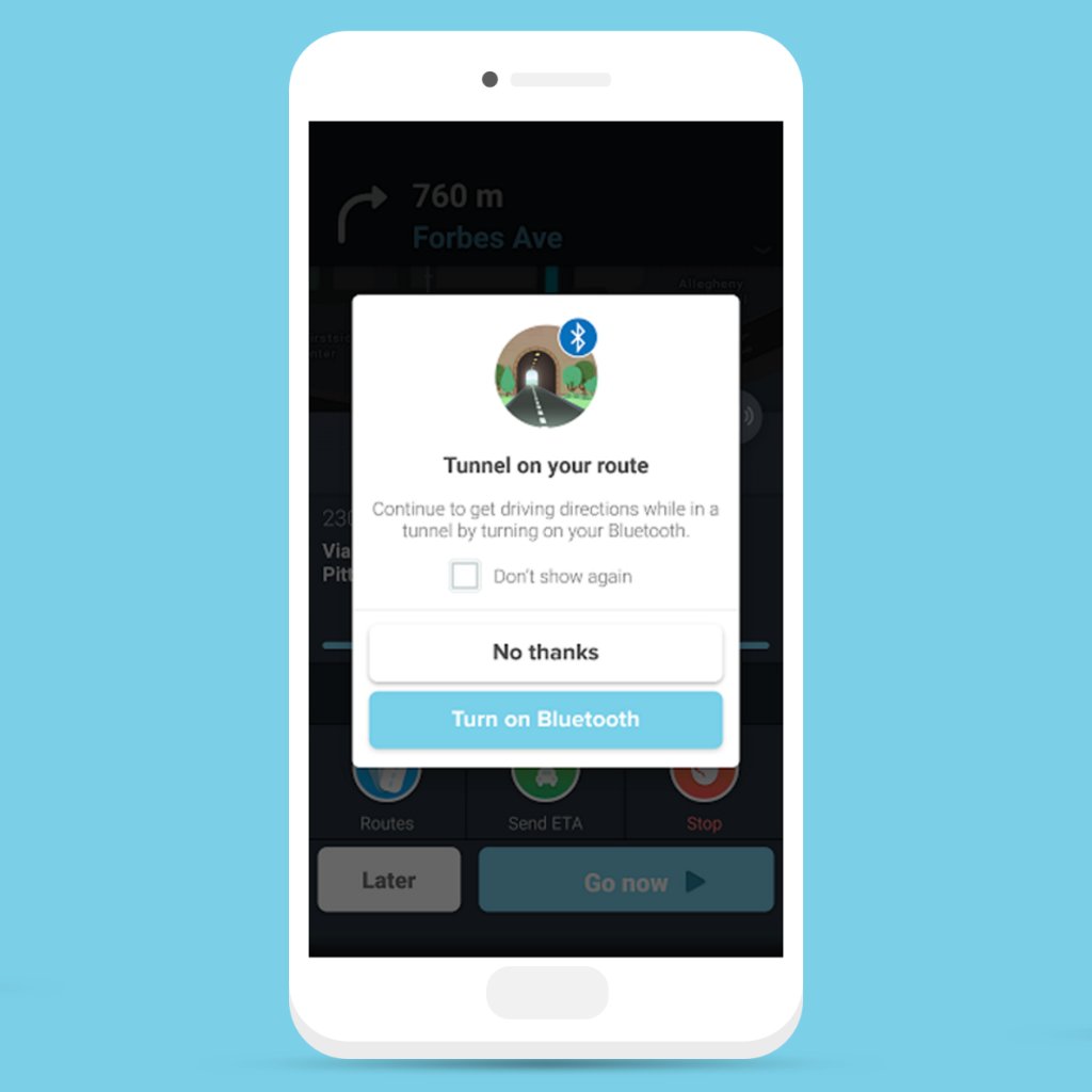 Waze Beacons alert on a phone