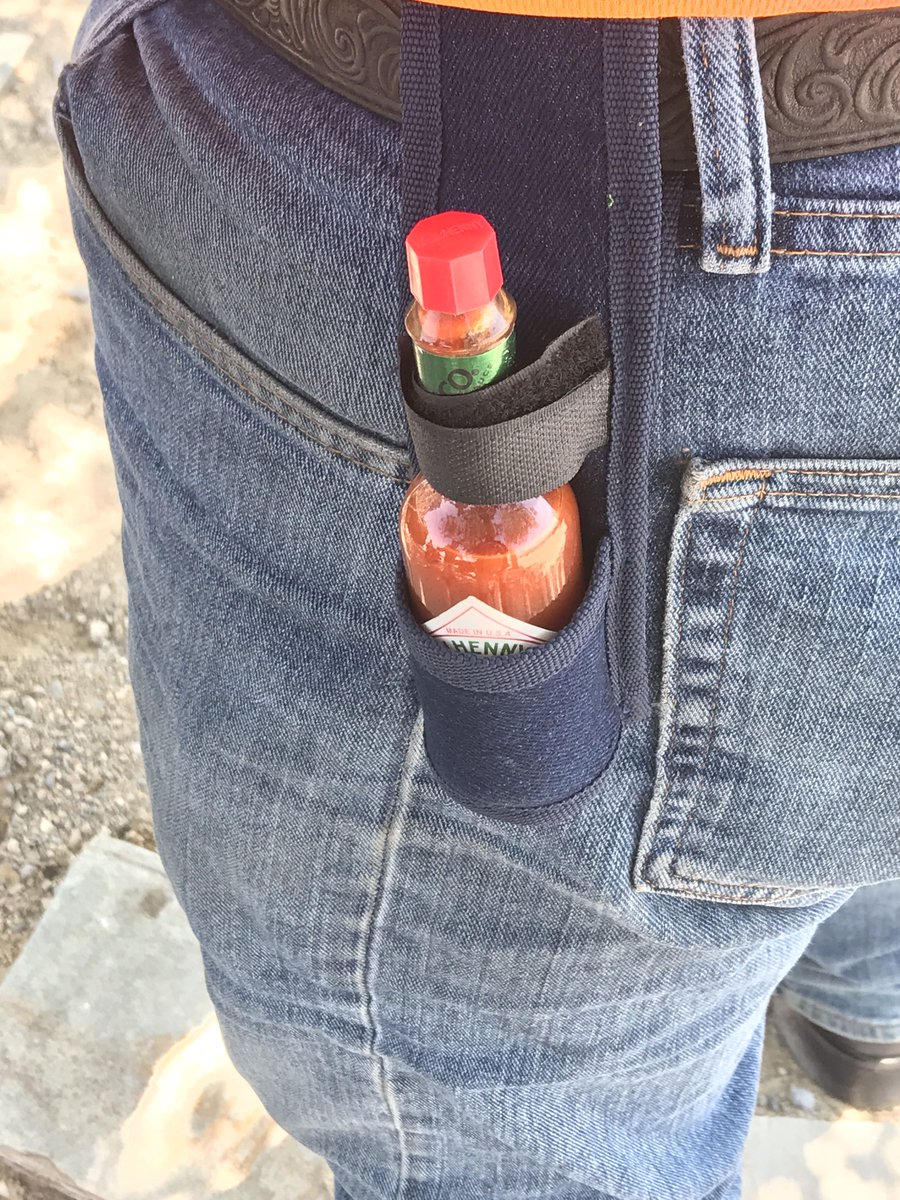 AmericanLegion's tweet photo. #LegionRiders are always prepared. #LegacyRun2017 #HotSauce @TABASCO https://t.co/FfejfntEHA