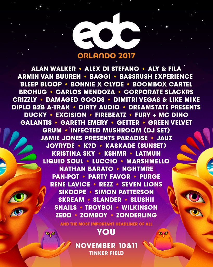 EDC_Orlando's tweet photo. ☀️🎶 Rise &amp; vibe, Florida! Your full #EDCOrlando lineup is ready to glow!
✨ Touch down at Tinker Field Nov 10 &amp; 11! ➼ https://t.co/XmLPqGFeMZ https://t.co/IOiEVn4UXd