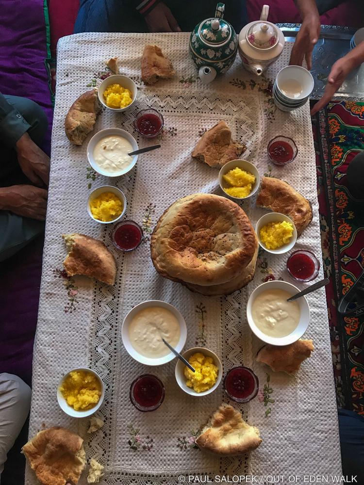 Seven levels of nourishment: village feast, #Kyrgyzstan. #EdenWalk