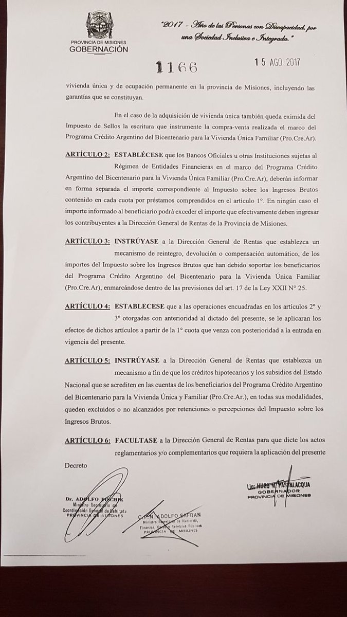 Estamos dando cumplimiento así al compromiso asumido ante la Nación. El cumplimiento de la palabra dirige nuestras acciones de Gobierno.