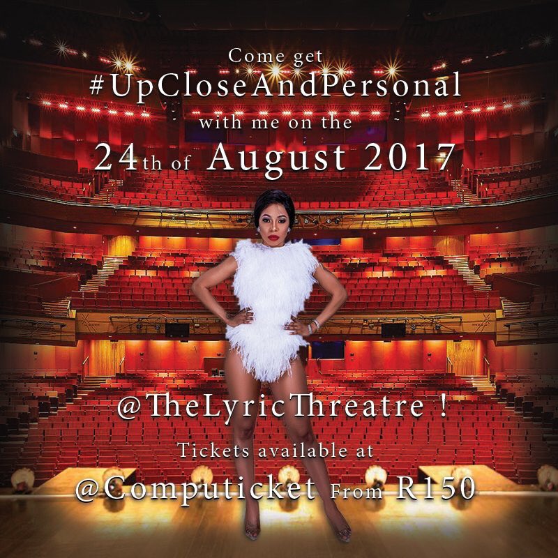 LMRelations's tweet photo. #UpCloseAndPersonal with @KellyKhumaloZA ! 24.08.2017 | Tickets at @ComputicketSA | Gold Reef City: The Lyric Theatre 🙌🏾 https://t.co/nQYiBwGIpr