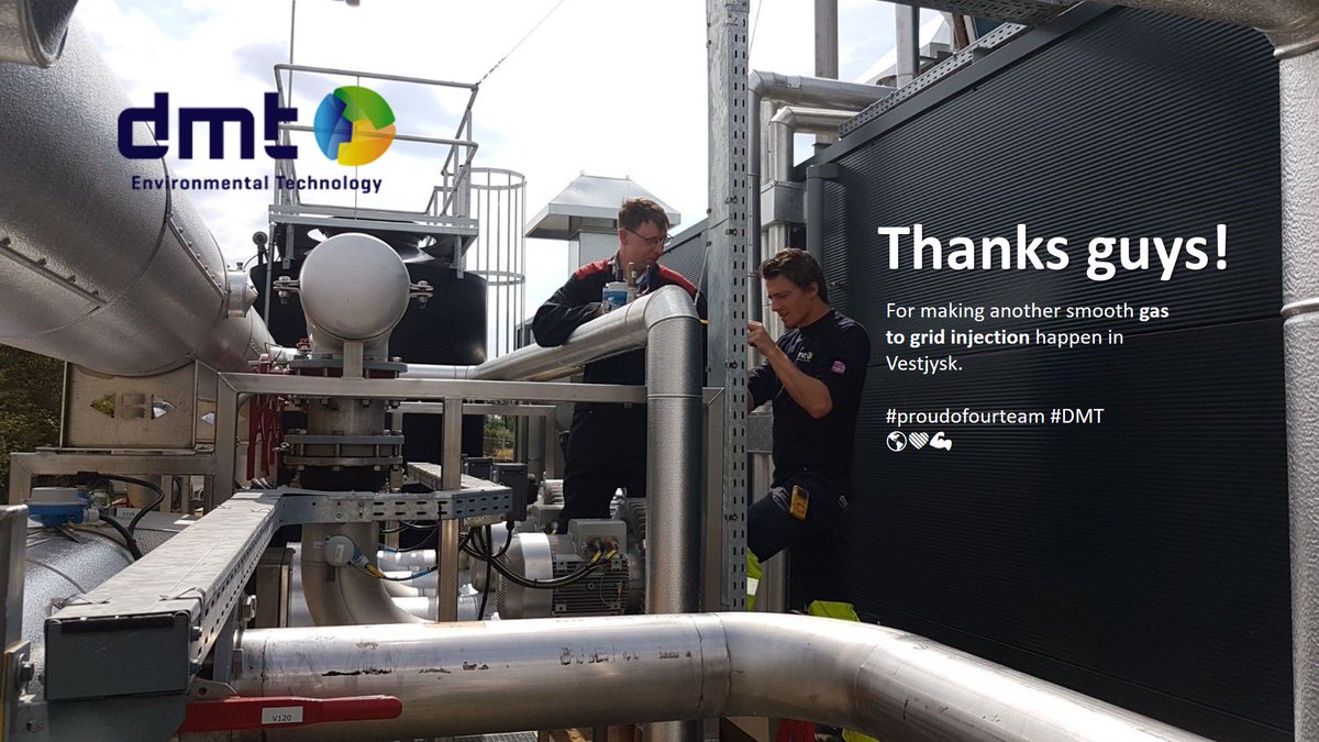 Thanks guys! Today we started injecting upgraded biogas in to the grid in #Vestjysk 💪💚 #green #biogas #upgrading #energy #teamwork #RNG #CNG