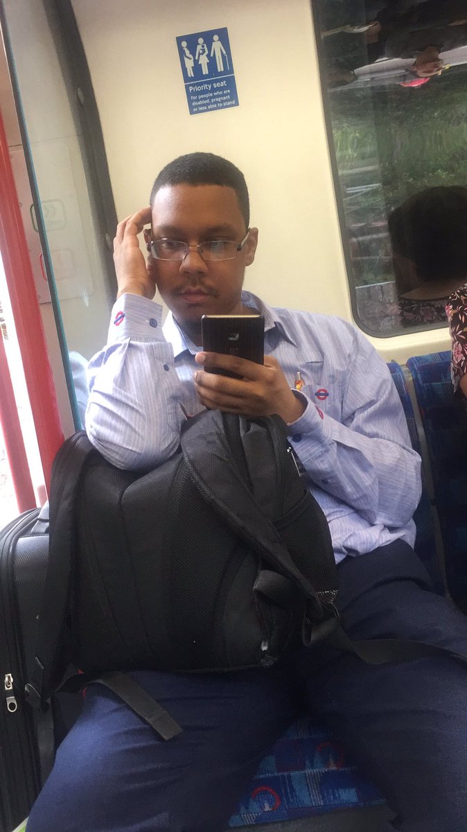 ciara_walsh17's tweet photo. Works for TFL and refused to give his priority seat up for a pregnant lady 🤰🏼 tut tut @TfL #shameful #TFL https://t.co/jZlf89tFBR