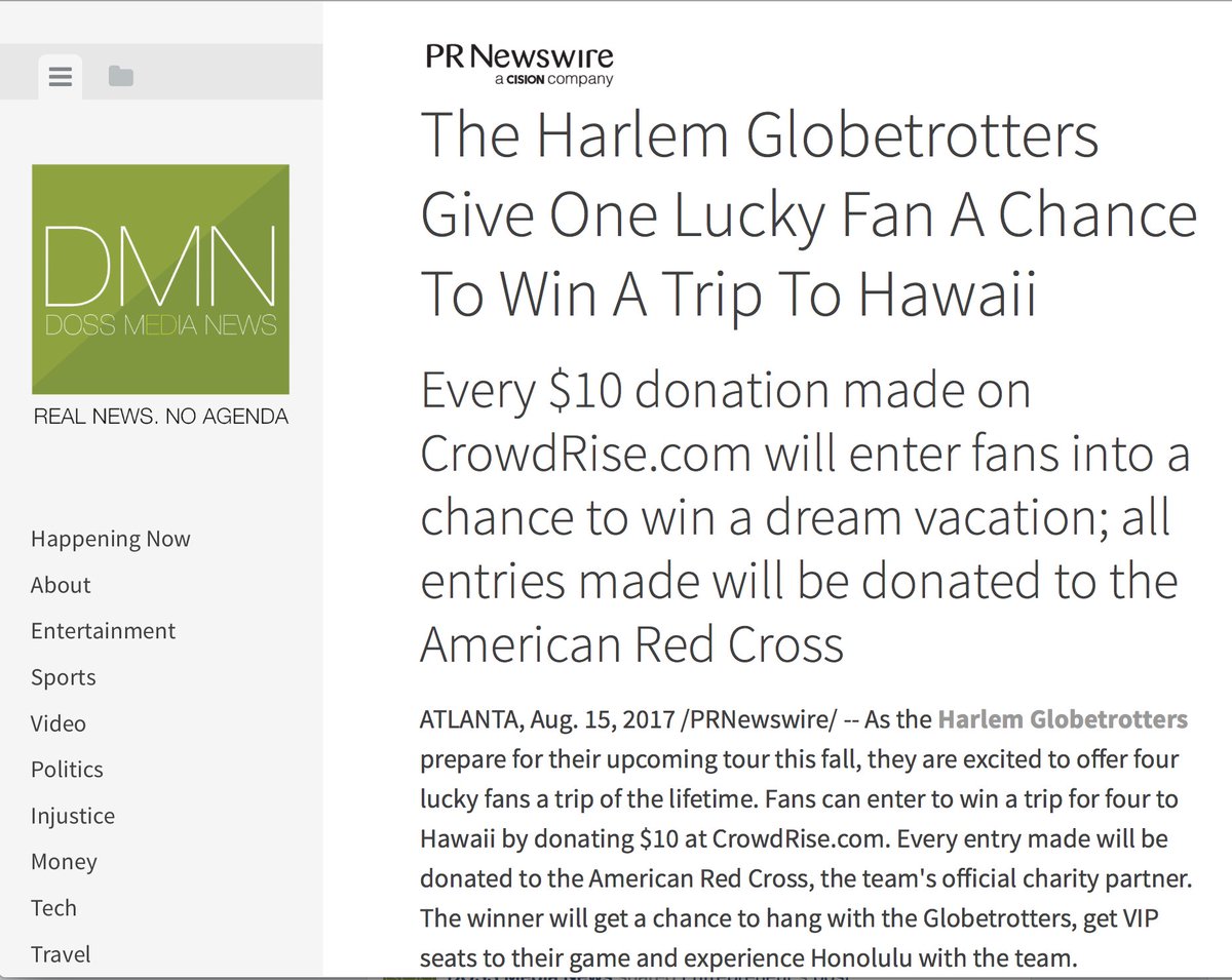DOSSMediaNews's tweet photo. The @Globies Give 1 Lucky Fan A Trip To #Honolulu! https://t.co/hfJc4O8QV7 📰🌴#Sports #Travel #Globetrotters #dreamvacations #DOSSMediaNews https://t.co/cmESk7aC87