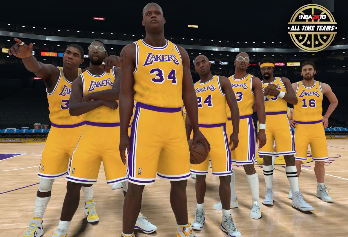 Cata A Twitter Nba2k18では全チームにオールタイムチーム つまり歴代所属選手によるbestメンバー限定のチームが用意されているようです こちらはレイカーズですが 豪華すぎる顔触れです Nba2k18