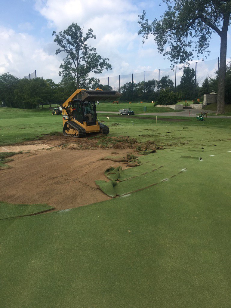 NCCTurf's tweet photo. Short game green extension is underway https://t.co/xMSHPI6MPr