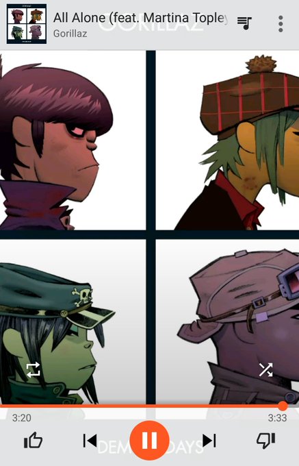 Reliving this Gorillaz album at the pool All Alone in the sunshine 😎 so nice to be outside https://t
