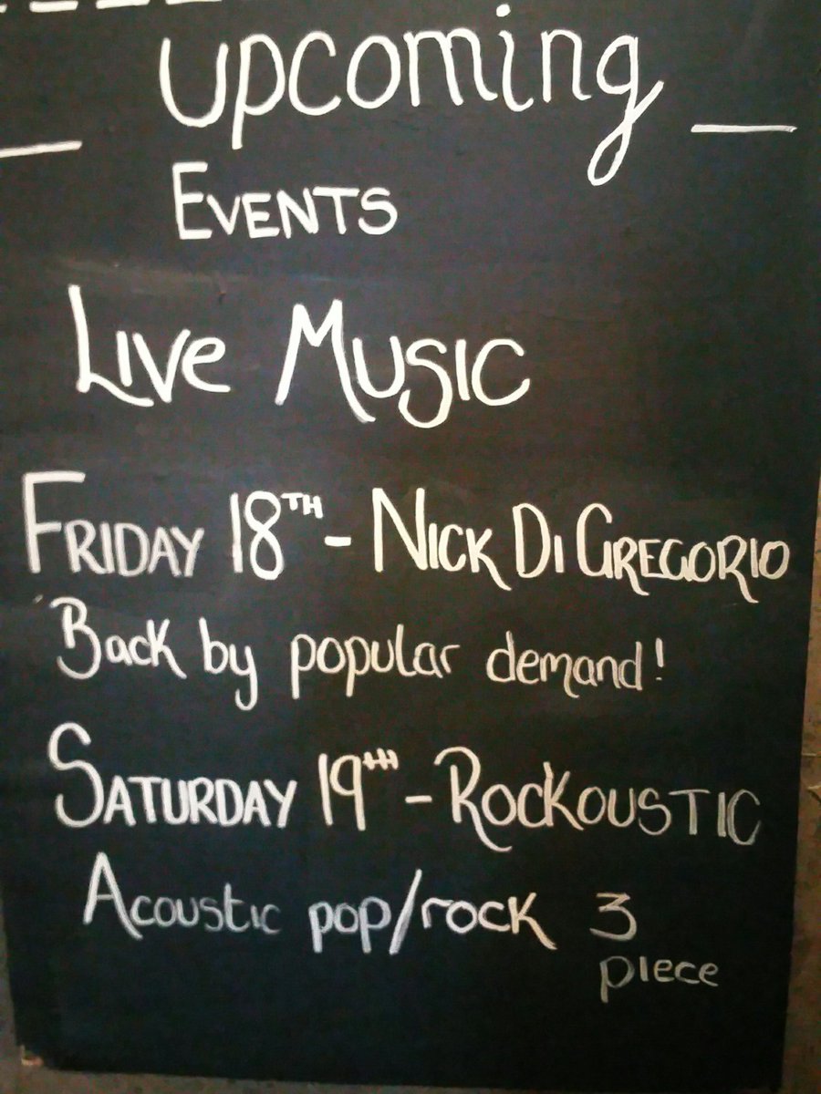 the_equitable_'s tweet photo. Hello all...this week only with have the fantastic Nick Di Gregorio back by popular demand and Rockoustic! This Friday and Saturday 9pm. 🎶🎸🎤 https://t.co/xylpNBYWd2